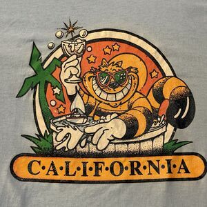 Vintage 80s Champion California Cat Graphic T-Shirt Single Stitch Blue Sz M USA